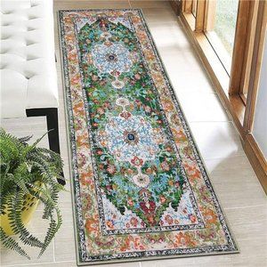 NEW Boho Floral Runner Area Rug